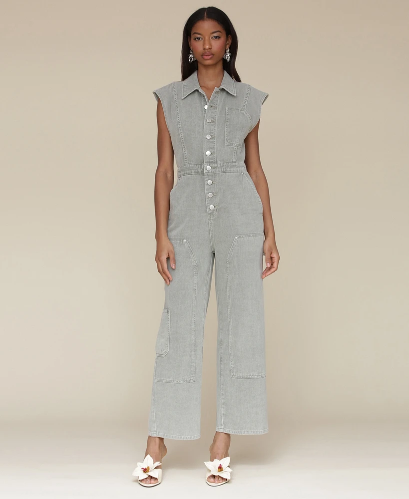 Avec Les Filles Women's Cotton Carpenter Jumpsuit