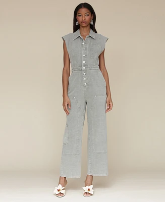 Avec Les Filles Women's Cotton Carpenter Jumpsuit