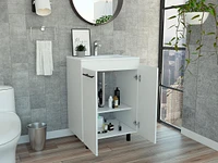2-Door Rectangle Freestanding Vanity Cabinet