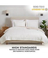 Linery & Co. Two-Tone Microfiber Quilt Set With Shams