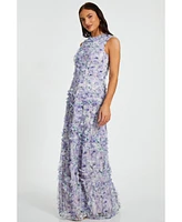 Quiz Women's Floral Puff Sleeve Maxi Dress