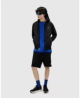 Alpenhaus Men's Bornant Hybrid Insulated Bomber Jacket with Removable Hood
