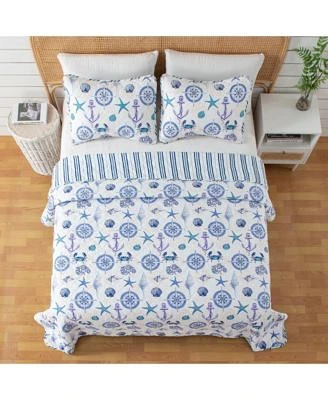 Linery Co. Nautical Microfiber Quilt Set With Shams