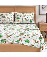 Linery & Co. Christmas Turkish Cotton Double-Brushed Flannel Bed Sheet Set