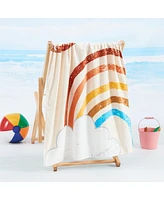 Linery & Co. 100% Cotton Printed Beach Towel for Kids, 30" x 60"