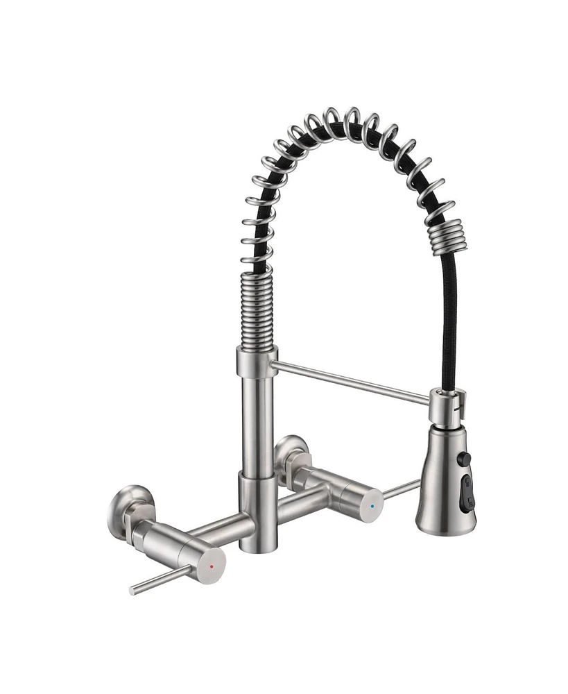 3 Functions Wall Mounted Bridge Kitchen Faucet