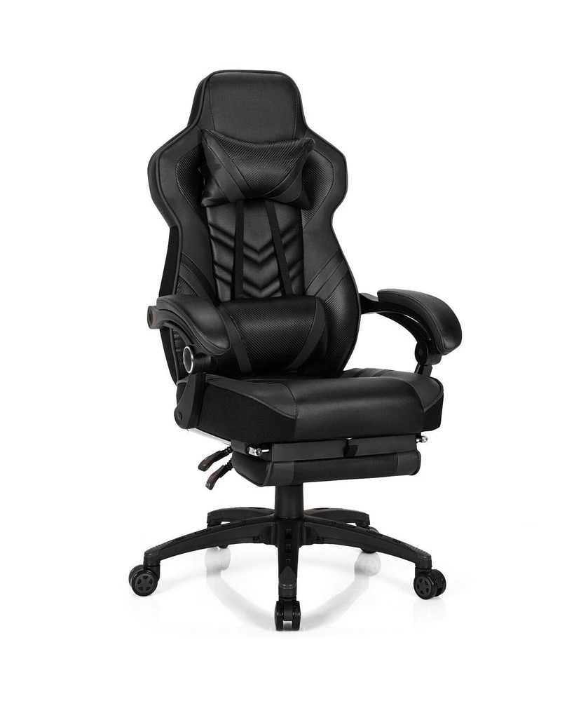 Adjustable Gaming Chair with Footrest and Lumbar Cushion for Office
