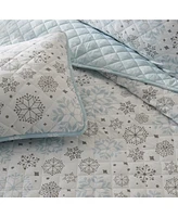 Linery & Co. Snowflake Microfiber Quilt Set with Shams