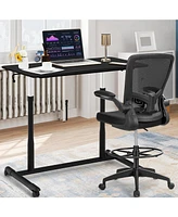 Height Adjustable Computer Desk Sit to Stand Rolling Notebook Table
