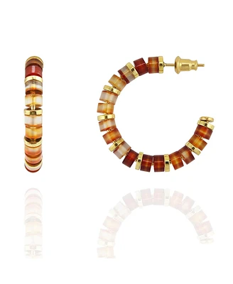 Andie Red Agate Small /Gold
