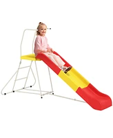 Qaba 6ft Slide for Kids, Metal Freesding Playground Equipment,