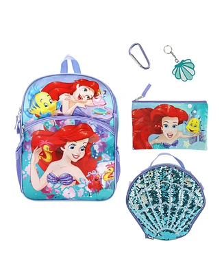 Disney's The Little Mermaid 16" 5-Piece Backpack & Lunchbox Set