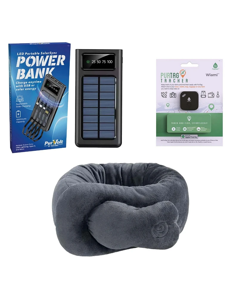 Pursonic Ultimate Travel Comfort Bundle: Stay Relaxed, Powered Up, and Organized on Every Journey!