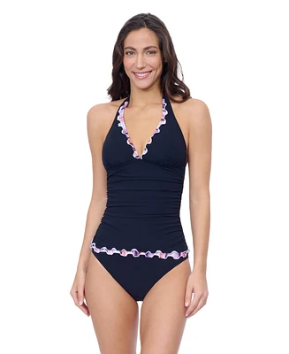 Profile by Gottex Women's Riga Tricolore Solid Halter Tankini