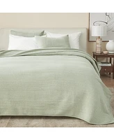 Linery & Co. Cotton Blend Jersey Knit Channel Stitch Quilt Set