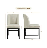 Yaheetech Upholstered Fabric Dining Room Chairs