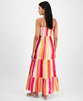 I.n.c. International Concepts Women's Cotton Tiered Maxi Dress, Exclusively at Macy's