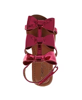 Bebe Little Girls Comfortable and Stylish Flat with Oversized Bows Sandals
