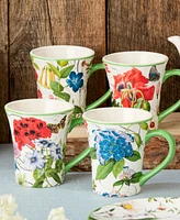 Certified International Greenhouse Mugs, Set of 4