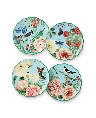 Certified International Flora Canape Plates, Set of 4