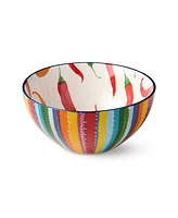 Certified International Caliente All-Purpose Bowls, Set of 6, Service for 6