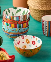 Certified International Caliente All-Purpose Bowls, Set of 6, Service for 6