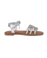 Bebe Little Girls Flat with Butterfly Rhinestone Welt Sandals