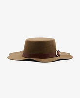 Steve Madden Buckled Scalloped Felt Hat