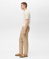 Mango Men's Eu Slim-Fit Linen-Blend Drawstring Pants