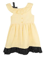 Rare Editions Toddler and Little Girls Bumble Bee Seersucker Dress