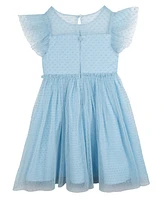 Rare Editions Toddler and Little Girls Empire Waist Clip Dot Dress
