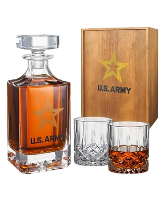 The Wine Savant Army Whiskey Decanter Gift Set
