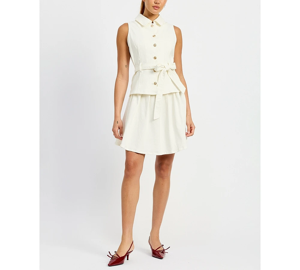 En Saison Women's Oaklynn Denim Mini Dress