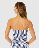 Anne Cole Women's Neo Geo Twist-Front Bandeau Tankini Top