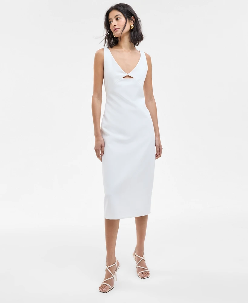 Hugo Women's Sleeveless Cutout Midi Bodycon Dress