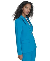 Women's Cotton-Blend One-Button Jacket