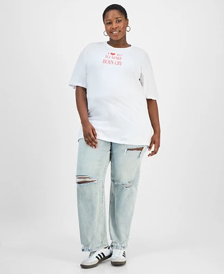 Rebellious One Trendy Plus Cherry Graphic T-Shirt