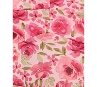 Crystal Doll Juniors' Floral-Print Tie-Front Flutter-Sleeve Tiered-Hem Dress