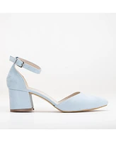 Miranda Low Block Heels with Pearls
