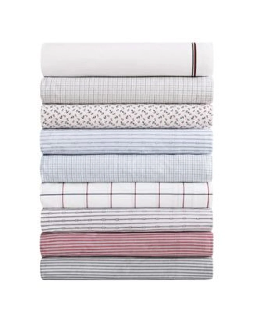 Tommy Hilfiger Printed 200 Thread Count Cotton Percale Sheet Set