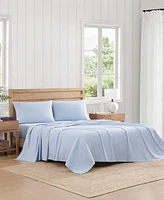 Tommy Hilfiger Solid 200-Thread Count Cotton Percale -Pc. Sheet Set