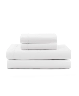 Tommy Hilfiger Solid 200-Thread Count Hem Stripe Cotton Percale -Pc. Sheet Set