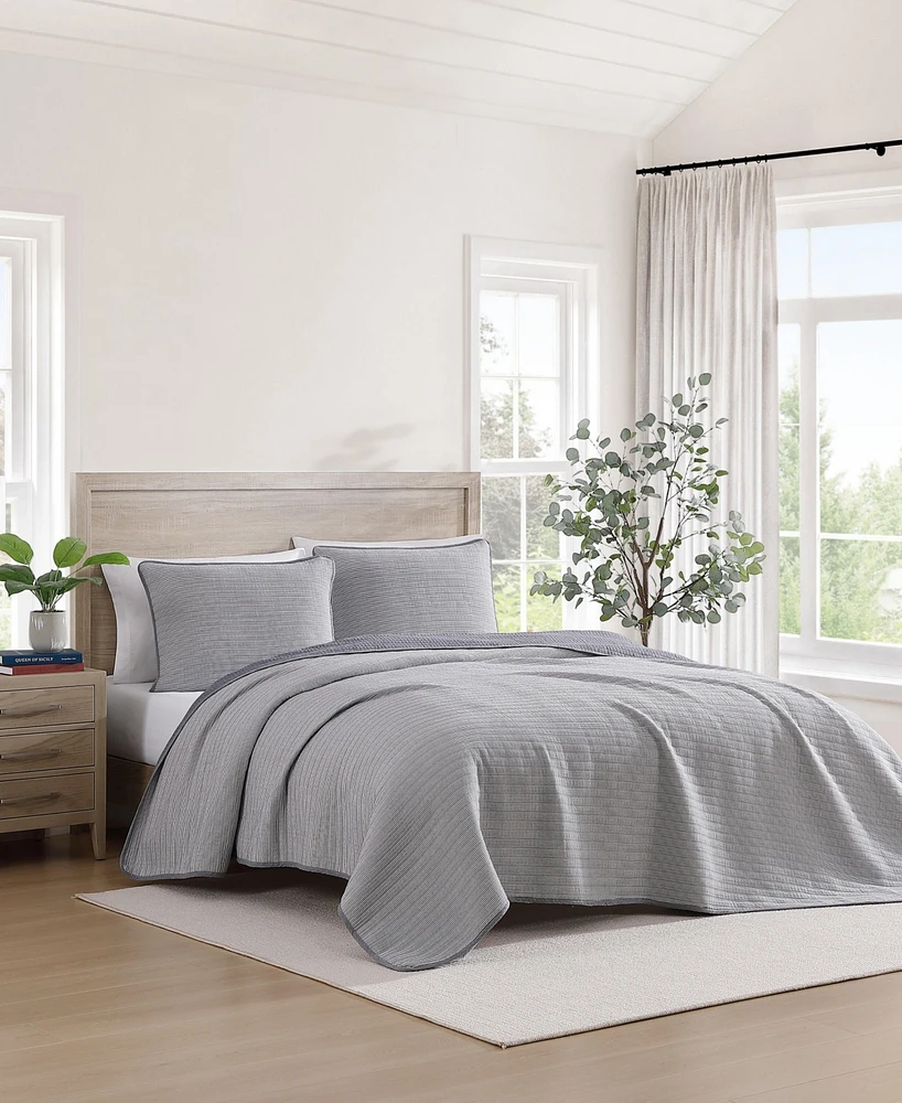 Tommy Hilfiger Ithaca Stripe Cotton Reversible -Pc. Quilt Set