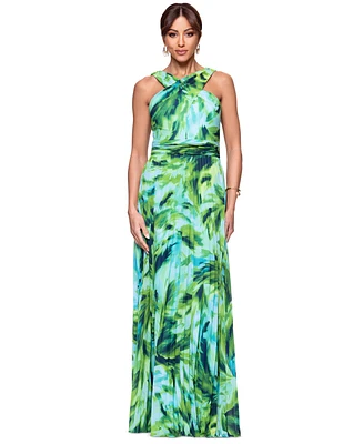 Xscape Women's Sleeveless Printed Chiffon Dress
