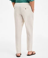 Club Room Men's Regular Fit Casual Striped Linen Pants, Exclusively at Macy's