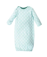 Hudson Baby Baby Boys Hudson Cotton Gowns, Gray Elephant, Preemie-Newborn