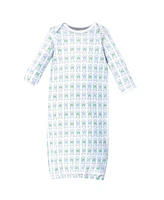 Luvable Friends Baby Boys Cotton Gowns, Wild and Free, Preemie-Newborn