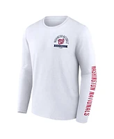 Fanatics Men's White Washington Nationals Press Box Long Sleeve T-Shirt