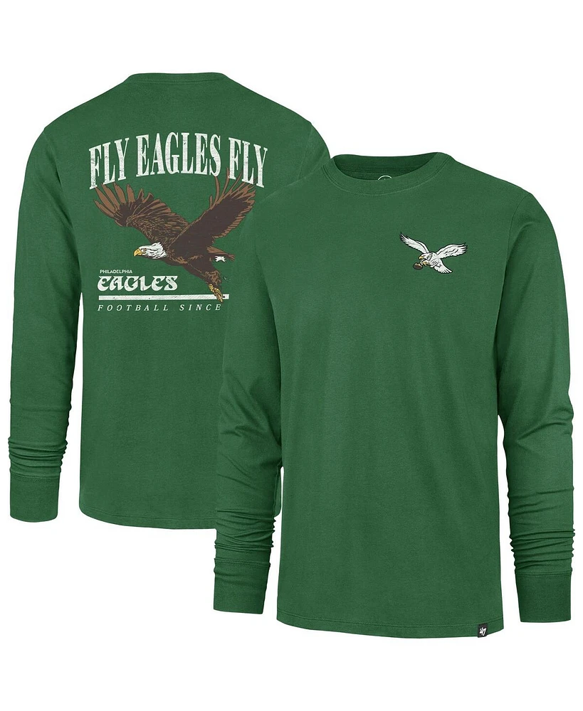 '47 Brand Men's Kelly Green Philadelphia Eagles Regional Backer Franklin Long Sleeve T-Shirt