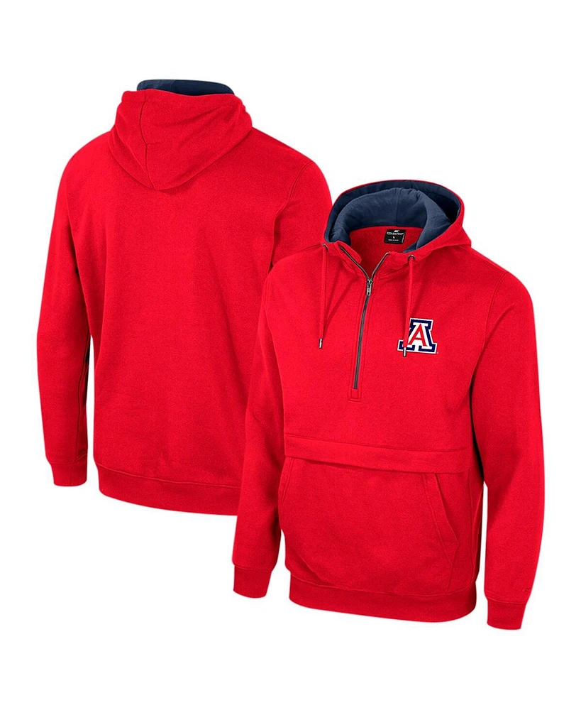 Colosseum Men's Red Arizona Wildcats Half-Zip Pullover Hoodie